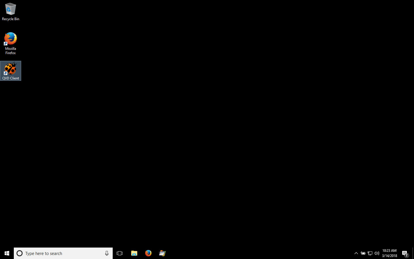 Icono del cliente QVD en el escritorio de Windows