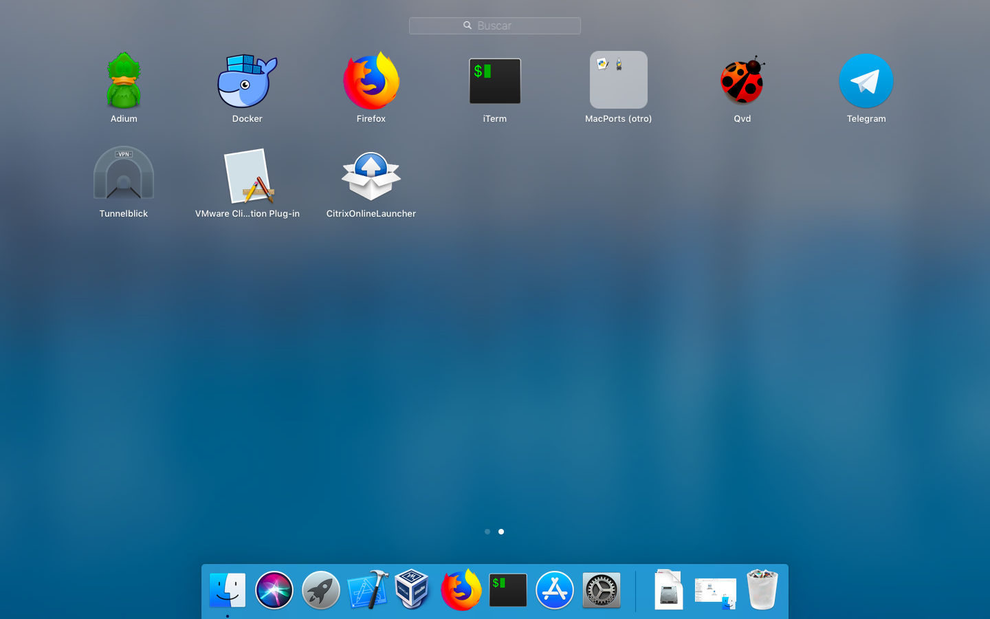 QVD Client in the applications menu of MAC OS