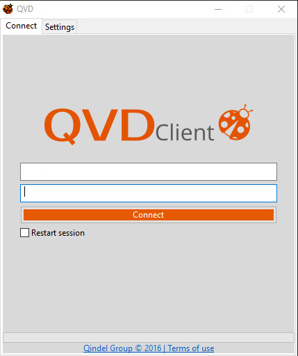 The Client of Windows QVD