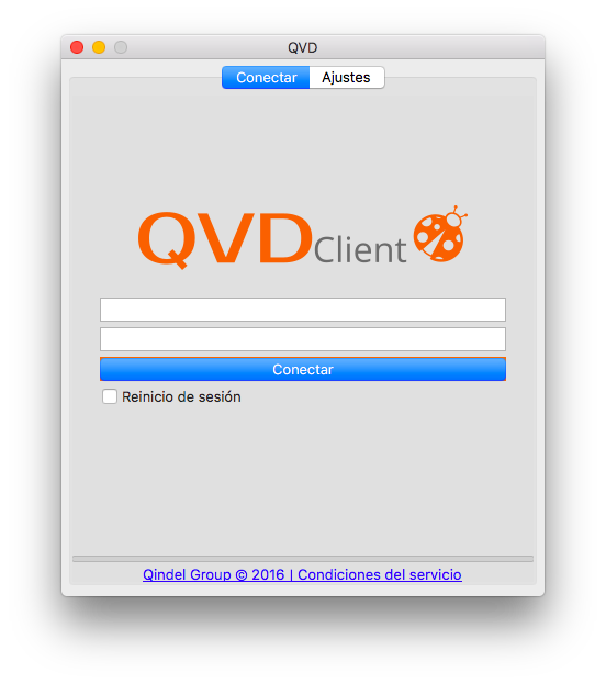 The client of Mac OS X QVD