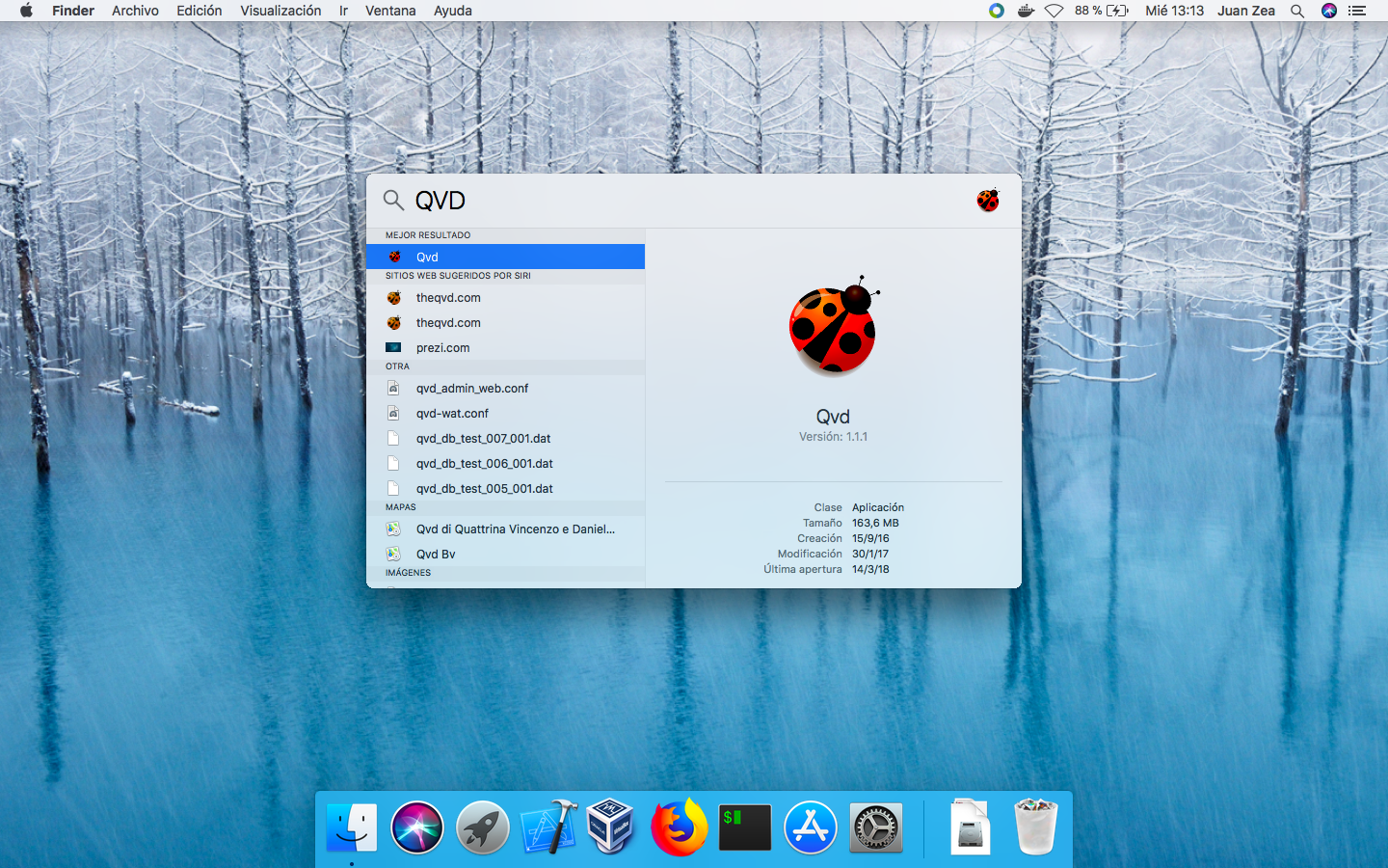Búsqueda del cliente QVD en Mac OS